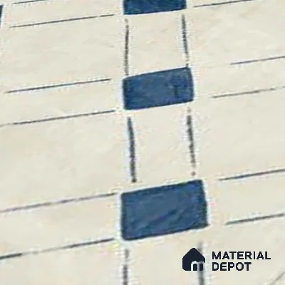 Subway Floor Tile TL 10101 D Modulo Bianco Decor 10 x 10 inch Matte Finish Vitrified Anti Skid Tile - 12 mm | 8 Random Design | Suitable For Balcony, Patio, Bathroom