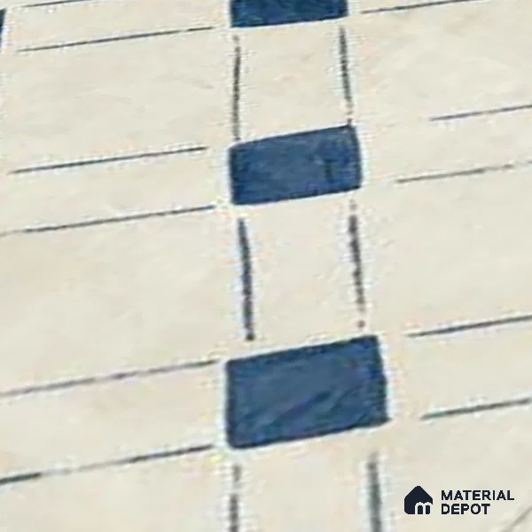 Subway Floor Tile TL 10101 D Modulo Bianco Decor 10 x 10 inch Matte Finish Vitrified Anti Skid Tile - 12 mm | 8 Random Design | Suitable For Balcony, Patio, Bathroom