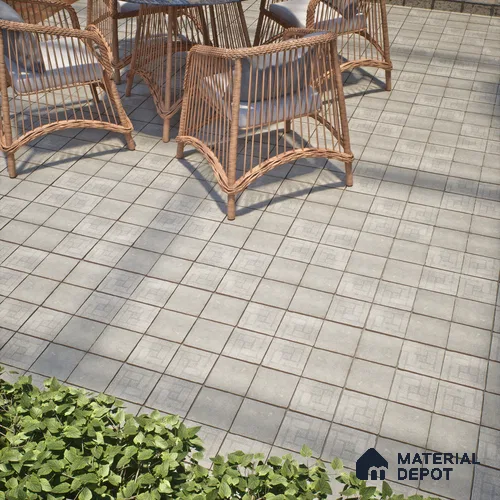 Stone Floor Tile TL 10103 C Modulo Cemento 10 x 10 inch Matte Finish Vitrified Anti Skid Tile - 12 mm | Suitable For Balcony, Patio, Bathroom