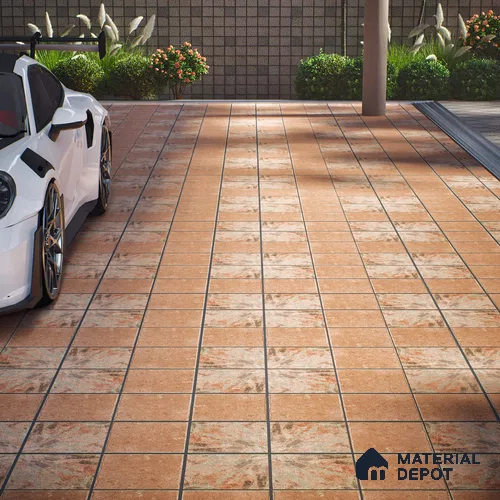 Patterned Floor Tile TL 10110 D Modulo Clay Decor 10 x 10 inch Matte Finish Vitrified Anti Skid Tile - 12 mm | 4 Random Design | Suitable For Balcony, Patio, Bathroom