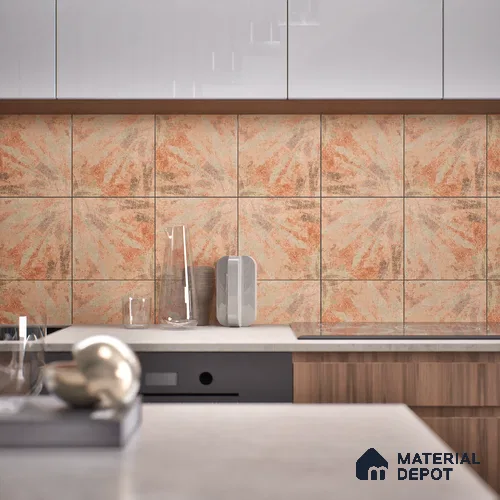 Patterned Floor Tile TL 10110 D Modulo Clay Decor 10 x 10 inch Matte Finish Vitrified Anti Skid Tile - 12 mm | 4 Random Design | Suitable For Balcony, Patio, Bathroom