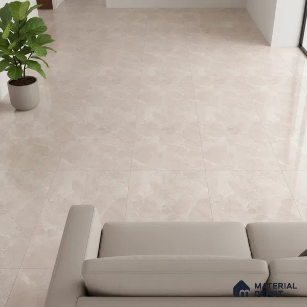 Marble Floor & Wall Tile TL 10112 Sumia Beige 4 ft x 2 ft Glossy Finish Vitrified Tile - 9 mm | 4 Random Design | Suitable For living Room, Bedroom, Bathroom | Random Designs