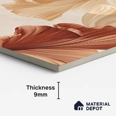 Floral Wall Tile TL 10114 Rocker Evolution Crema 4 ft x 2 ft Matte Finish GVT Vitrified Tile - 9 mm | Random Designs | Suitable for Bathroom, Accent/Feature Wall, Dining Area