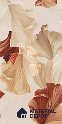 Floral Wall Tile TL 10114 Rocker Evolution Crema 4 ft x 2 ft Matte Finish GVT Vitrified Tile - 9 mm | Random Designs | Suitable for Bathroom, Accent/Feature Wall, Dining Area