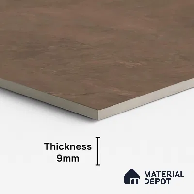 Stone Floor & Wall Tile TL 10117 Lumina Brown 4 ft x 2 ft Glossy Finish Vitrified Tile - 9 mm | 4 Random Design | Suitable For Living Room, Bedroom, Dining Area