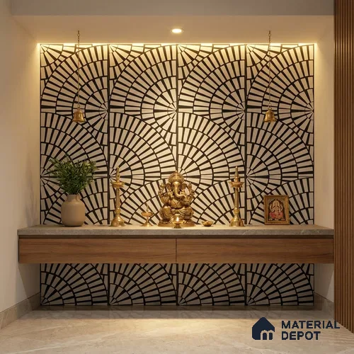 Wall Tile TL 10122 Cemento Brick Nero 4 ft x 2 ft Vitrified Matte Finish Tile - 9 mm | Suitable For Kitchen, Bathroom Walls and Backsplashes