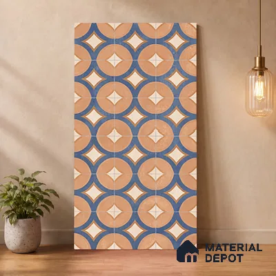 Patterned Wall Tile TL 10124 Fondant Cotto Decor 1 4 ft x 2 ft Vitrified Matte Finish Tile - 9 mm | Suitable For Kitchen, Bathroom Walls and Backsplashes