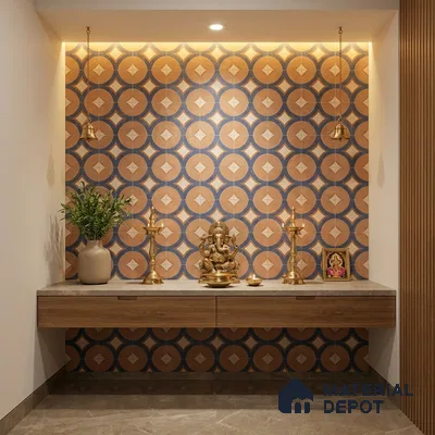 Patterned Wall Tile TL 10124 Fondant Cotto Decor 1 4 ft x 2 ft Vitrified Matte Finish Tile - 9 mm | Suitable For Kitchen, Bathroom Walls and Backsplashes