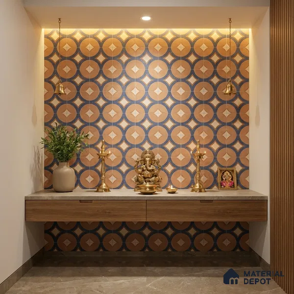 Patterned Wall Tile TL 10124 Fondant Cotto Decor 1 4 ft x 2 ft Vitrified Matte Finish Tile - 9 mm | Suitable For Kitchen, Bathroom Walls and Backsplashes