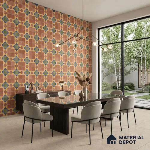 Patterned Wall Tile TL 10125 Antiqua Decor 4 ft x 2 ft Vitrified Matte Finish Tile - 9 mm | Suitable For Kitchen, Bathroom Walls and Backsplashes