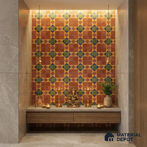 Patterned Wall Tile TL 10125 Antiqua Decor 4 ft x 2 ft Vitrified Matte Finish Tile - 9 mm | Suitable For Kitchen, Bathroom Walls and Backsplashes
