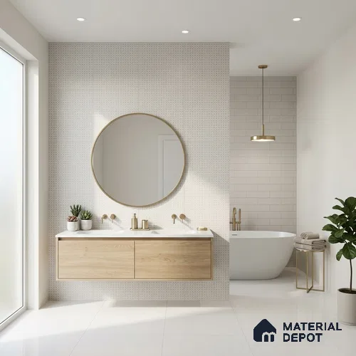 Wall Tile TL 10126 Rattan Brown 4 ft x 2 ft Vitrified Matte Finish Tile - 9 mm | Suitable For Kitchen, Bathroom Walls and Backsplashes
