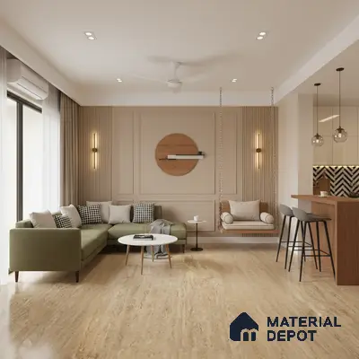 TL 10129 Travertino Beige Granula 1800 x 1200 mm Matte Finish Tile - 9 mm | Adhesive and Spacers Must be Used During Installation