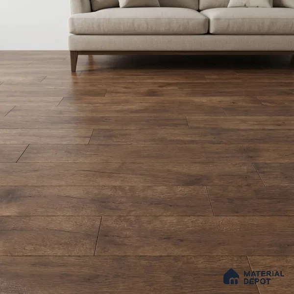 Wood Floor Tile TL 10131 Kiel Brown 1200x195 mm Matte Finish Vitrified Tile - 9 mm | | Suitable For Living Room, Bedroom, Dining Area | 2-3 mm Spacer is Mandatory (Sample)
