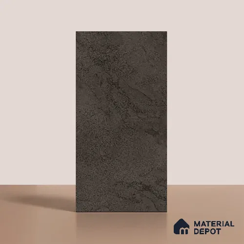 Rustic Wall & Floor Tile TL 10140 B Black 4 ft x 2 ft Matte Finish Vitrified Tile - 9 mm | Suitable For Living Room, Bedroom, Kitchen