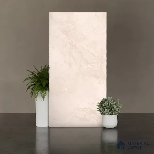 Marble Crema Marfil Wall & Floor Tile TL 10140 C Warm Beige 4 ft x 2 ft Matte Finish Vitrified Tile - 9 mm | Suitable For Living Room, Bedroom, Kitchen