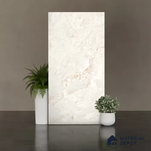 Marble Wall & Floor Tile TL 10143 Beige 4 ft x 2 ft Matte Finish Vitrified Tile - 9 mm | Suitable For Living Room, Bedroom, Kitchen