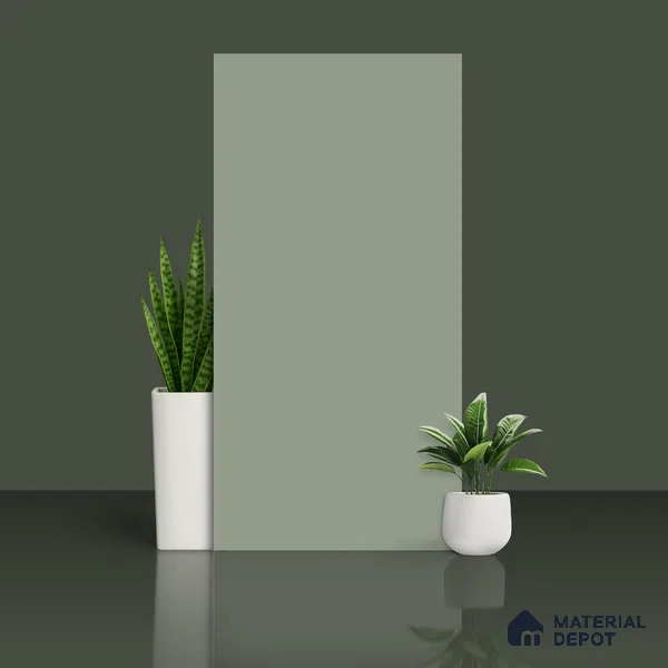 Plain Wall & Floor Tile TL 10144 D Crystal Green 4 ft x 2 ft Matte Finish Vitrified Tile - 9 mm | Suitable For Living Room, Hall, Bedroom