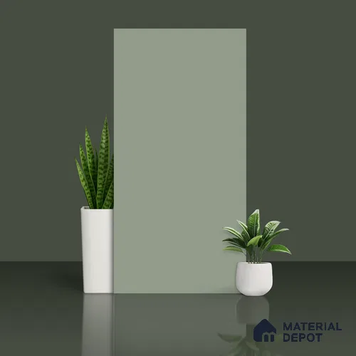 Plain Look Wall & Floor Matte Finish Green Vitrified Tile | TL 10144 D 4 ft x 2 ft - 9 mm | Suitable For Living Room, Hall & Bedroom