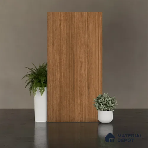 Wood Look Wall & Floor Tile TL 10146 B Louver Teak 4 ft x 2 ft Vitrified Matte Finish - 9 mm