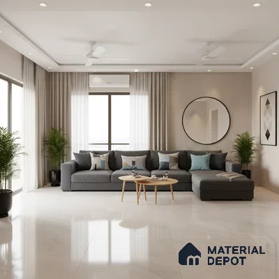 TL 10153 B Oracle Crema Endless 6 ft x 4 ft Glossy Finish PGVT Vitrified Tile - 9 mm | Adhesive and Spacers Must be Used During Installation