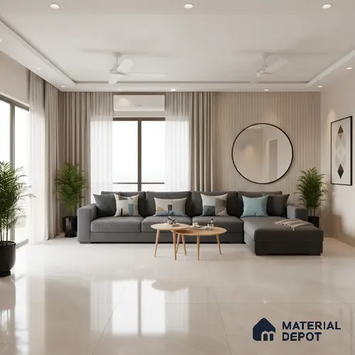 TL 10153 B Oracle Crema Endless 6 ft x 4 ft Glossy Finish PGVT Vitrified Tile - 9 mm | Adhesive and Spacers Must be Used During Installation