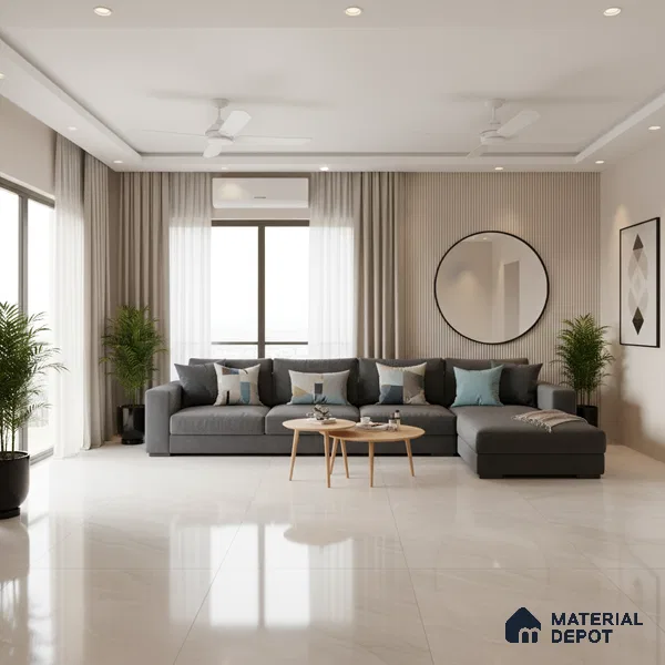 TL 10153 B Oracle Crema Endless 6 ft x 4 ft Glossy Finish PGVT Vitrified Tile - 9 mm | Adhesive and Spacers Must be Used During Installation