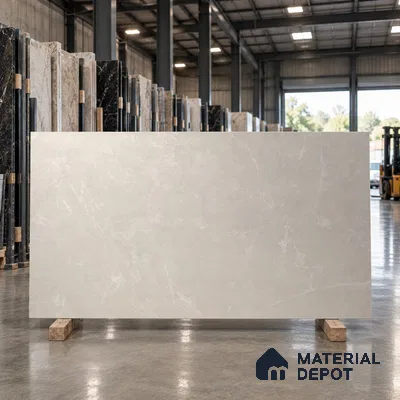 Marble Floor & Wall Tile TL 10155 B Beola Pearl 6 ft x 4 ft Matte Finish Vitrified Tile - 9 mm | Suitable For living Room, Bedroom, Bathroom | Adhesive and Spacers Must be Used During Installation