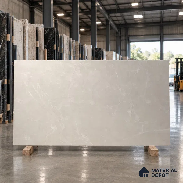 Marble Floor & Wall Tile TL 10155 B Beola Pearl 6 ft x 4 ft Matte Finish Vitrified Tile - 9 mm | Suitable For living Room, Bedroom, Bathroom | Adhesive and Spacers Must be Used During Installation