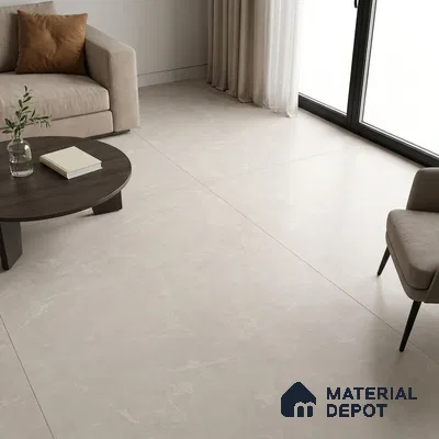 Marble Floor & Wall Tile TL 10155 B Beola Pearl 6 ft x 4 ft Matte Finish Vitrified Tile - 9 mm | Suitable For living Room, Bedroom, Bathroom | Adhesive and Spacers Must be Used During Installation