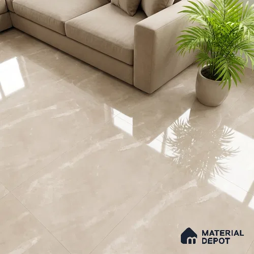 Floor & Wall Tile TL 10158 B Endless Fen Taupe 4 ft x 2 ft PGVT Vitrified Glossy Finish - 9 mm  Suitable For Living Room, Bedroom, Bathroom, Kitchen