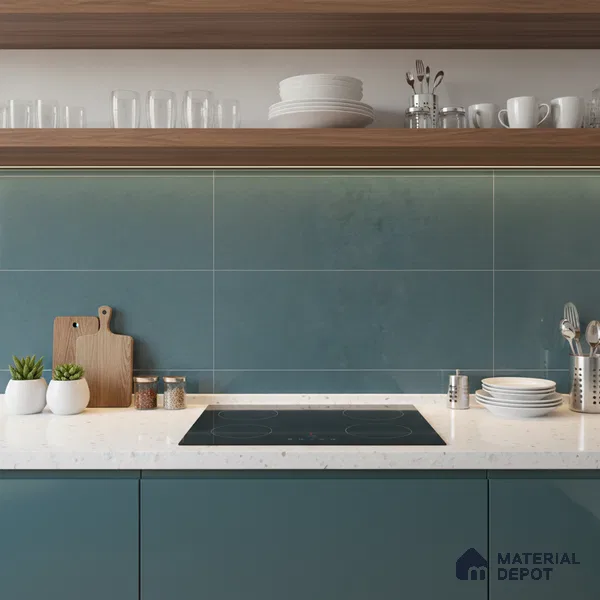 TL 10162 Quimper Aqua 24 x 12 inch Glossy Finish Ceramic Tile - 9 mm