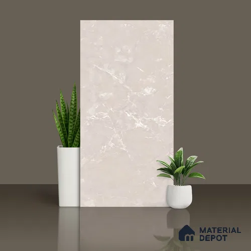 Marble Crema Marfil Wall & Floor Tile TL 10165 Warm Beige 4 ft x 2 ft Matte Finish Vitrified Tile - 9 mm | Suitable For Living Room, Bedroom, Kitchen