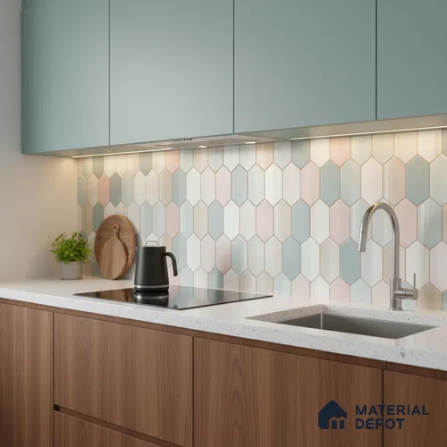 Wall Tile TL 10168 Verena Multy Decor 2 ft x 1 ft Ceramic Matte Finish Tile - 9 mm | Suitable For Kitchen, Bathroom Walls and Backsplashes