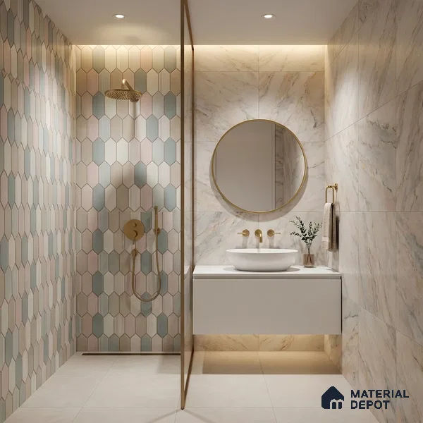 Highlighter Wall Tile TL 10168 Verena Multy Decor 2 ft x 1 ft Ceramic Matte Finish Tile - 9 mm | Suitable For Kitchen, Bathroom & Accent/Feature Wall