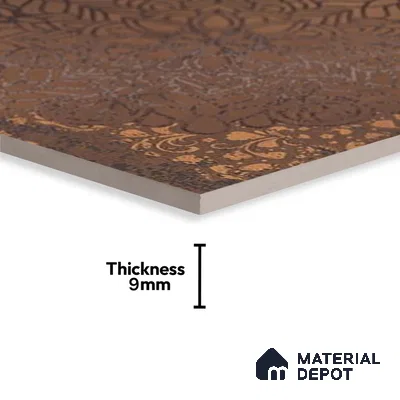Brown Stone  Tile TL 10174 B   2 ft x 2 ft Vitrified Carving Matte Finish - 9 mm