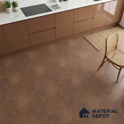 Stone Floor Tile TL 10174 Rare Antique Brass 2 ft x 2 ft Matte Finish Vitrified Tile - 9 mm  | Suitable For Bathroom, Terrace & Balcony