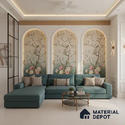 Marble Floor & Wall Large Format Tile TL 10189 B Silica Cedar 6 ft x 4 ft Satin Finish Vitrified Tile - 9 mm | Suitable for Living Room, Bedroom & Bathroom | Adhesive and Spacers Must be Used During Installation