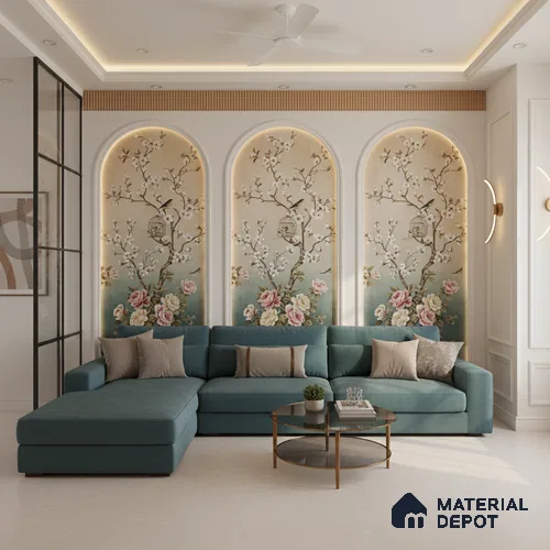 Marble Floor & Wall Large Format Tile TL 10189 B Silica Cedar 6 ft x 4 ft Satin Finish Vitrified Tile - 9 mm | Suitable for Living Room, Bedroom & Bathroom | Adhesive and Spacers Must be Used During Installation