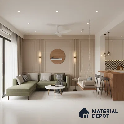 Marble Floor & Wall Large Format Tile TL 10189 Silica Bianco 6 ft x 4 ft Satin Finish Vitrified Tile - 9 mm | Suitable for Living Room, Bedroom & Bathroom | Adhesive and Spacers Must be Used During Installation