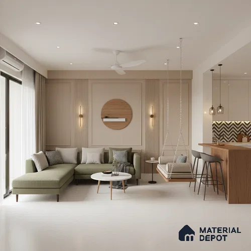 Marble Floor & Wall Large Format Tile TL 10189 Silica Bianco 6 ft x 4 ft Satin Finish Vitrified Tile - 9 mm | Suitable for Living Room, Bedroom & Bathroom | Adhesive and Spacers Must be Used During Installation