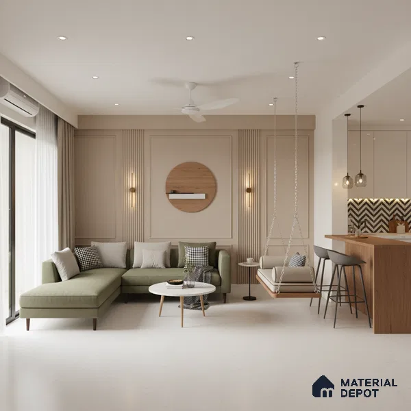 Marble Floor & Wall Large Format Tile TL 10189 Silica Bianco 6 ft x 4 ft Satin Finish Vitrified Tile - 9 mm | Suitable for Living Room, Bedroom & Bathroom | Adhesive and Spacers Must be Used During Installation