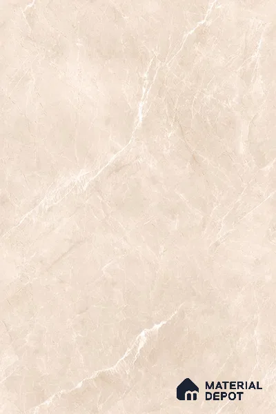 Marble Floor & Wall Tile TL 10196 SHG Magnum Crema 6 ft x 4 ft Glossy Finish Vitrified Tile - 9 mm | Suitable For living Room, Bedroom, Bathroom | Adhesive and Spacers Must be Used During Installation
