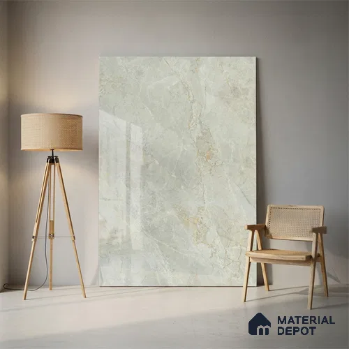 Endless Marble Floor & Wall Tile TL 10200 Magic Grey 6 ft x 4 ft Glossy Finish Vitrified Large Format Tile - 9 mm | 2 Random Design | Suitable For Living Room, Bedroom, Bathroom | Adhesive and Spacers Must be Used During Installation