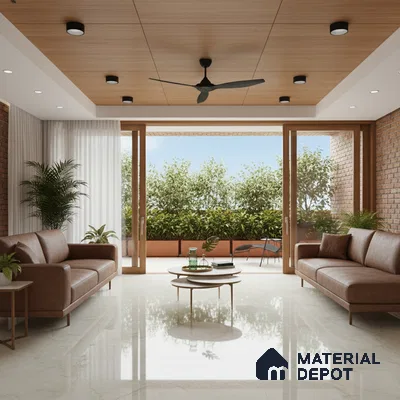Endless Marble Floor & Wall Tile TL 10200 Magic Grey 6 ft x 4 ft Glossy Finish Vitrified Large Format Tile - 9 mm | 2 Random Design | Suitable For Living Room, Bedroom, Bathroom | Adhesive and Spacers Must be Used During Installation