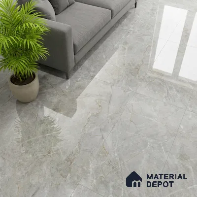 Endless Marble Floor & Wall Tile TL 10200 B Magic Gray 4 ft x 2 ft Glossy Finish Vitrified Tile - 9 mm | 4 Random Design | Suitable For Living Room, Bedroom, Bathroom