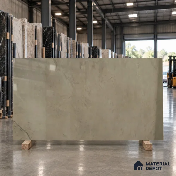 Marble Floor Large Format Tile TL 10218 Arisma White 6 ft x 4 ft Glossy Finish Vitrified Colorbody Tile - 15 mm | Suitable for Living Room, Bedroom & Bathroom | Adhesive and Spacers Must be Used During Installation