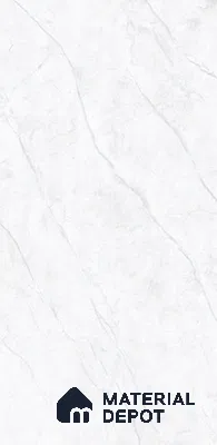 White Marble Wall & Floor Tile TL 10243  Day Fall 5.2 ft x 2.6 ft Vitrified Carving Matte Finish - 9 mm
