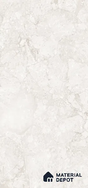 White Marble Wall & Floor Tile TL 10250 Capella Ice Crystal 5.2 ft x 2.6 ft Vitrified Carving Matte Finish - 9 mm