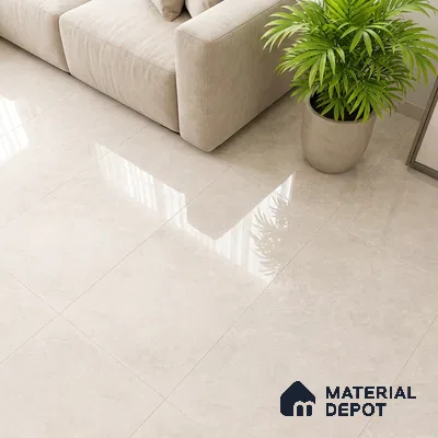 Marble Floor & Wall Tile TL 10259 B Venice Silver Endless 4 ft x 2 ft Glossy Finish Vitrified Tile - 9 mm | Suitable For living Room, Bedroom, Bathroom